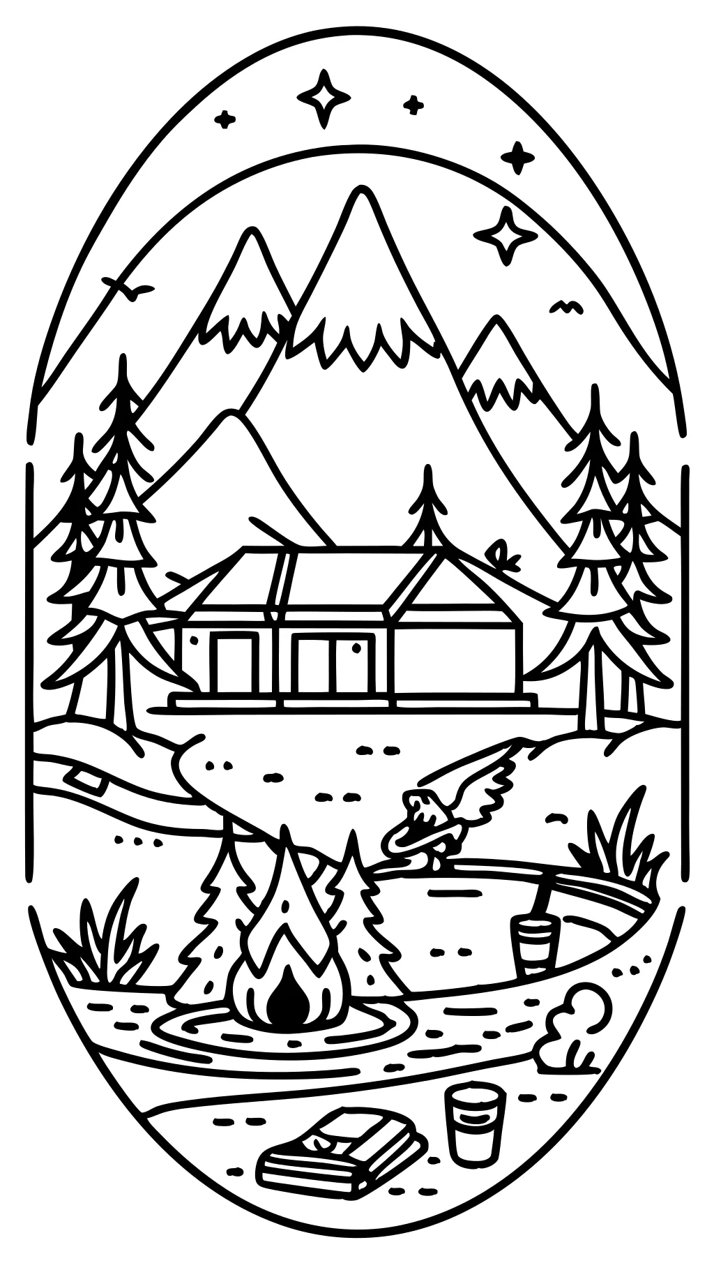 free coloring pages of camping